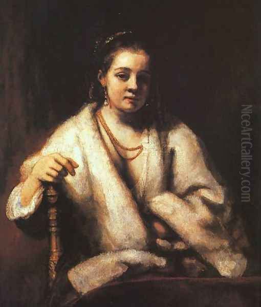 Portrait of Hendrickje Stofells 1659 Oil Painting by Harmenszoon van Rijn Rembrandt