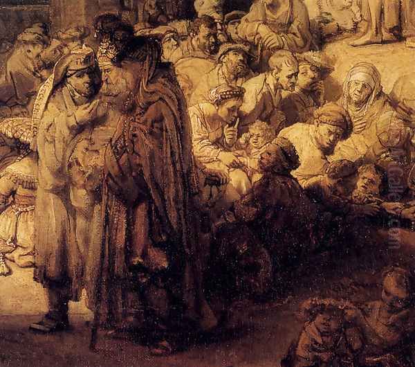 St. John The Baptist Preaching (detail) Oil Painting by Harmenszoon van Rijn Rembrandt