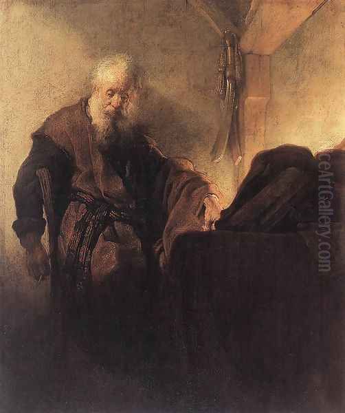St. Paul at his Writing Desk Oil Painting by Harmenszoon van Rijn Rembrandt