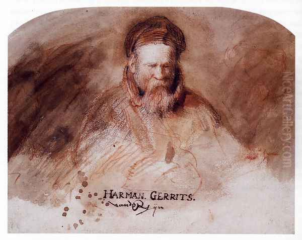 The Artist's Father Oil Painting by Harmenszoon van Rijn Rembrandt