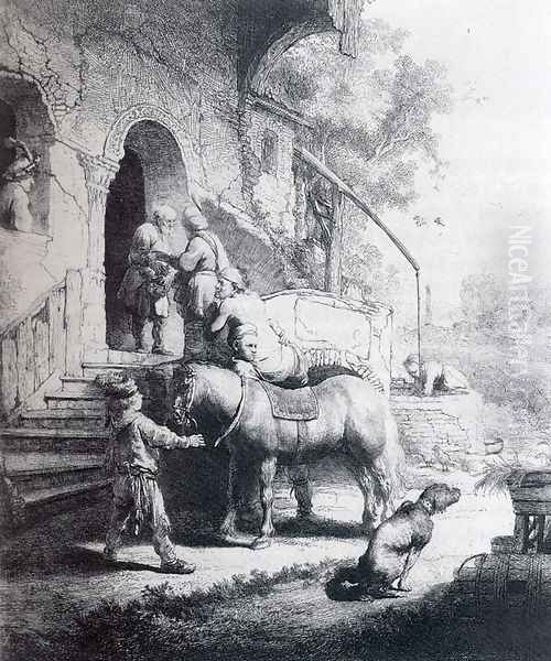 The Good Samaritan Oil Painting by Harmenszoon van Rijn Rembrandt
