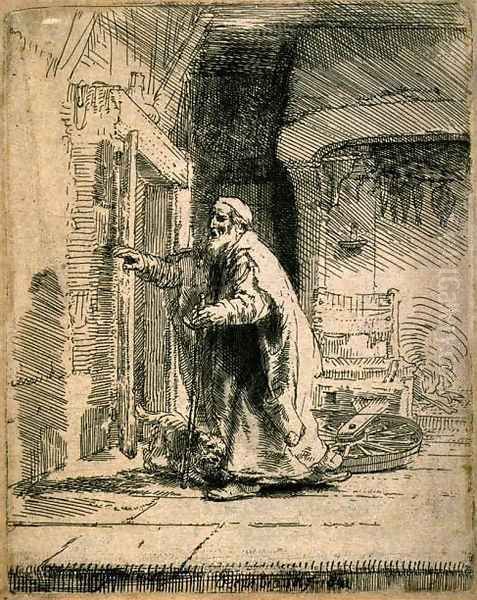 The Blindness of Tobit Oil Painting by Harmenszoon van Rijn Rembrandt
