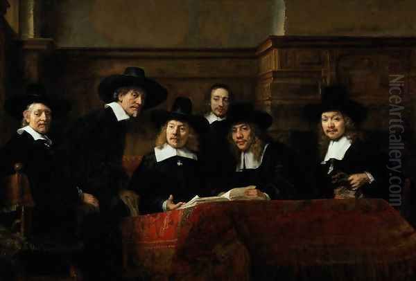 The Sampling Officials Oil Painting by Harmenszoon van Rijn Rembrandt