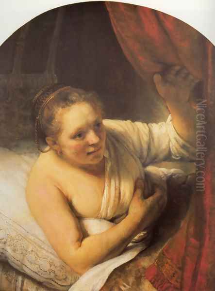Sarah Waiting for Tobias Oil Painting by Harmenszoon van Rijn Rembrandt