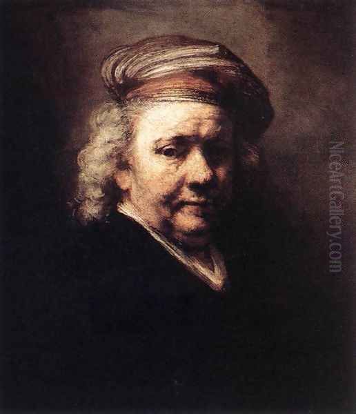 Self-Portrait (1) 1669 Oil Painting by Harmenszoon van Rijn Rembrandt