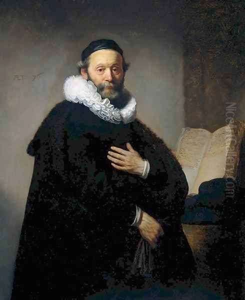 Johannes Wtenbogaert, Remonstrant Minister Oil Painting by Harmenszoon van Rijn Rembrandt
