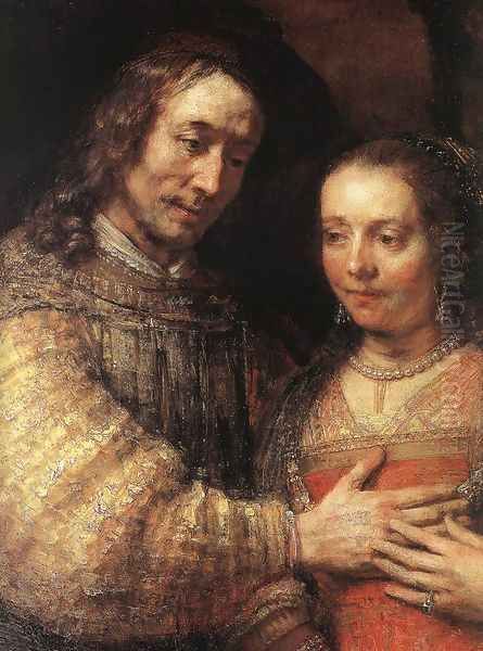 The Jewish Bride (detail) c. 1665 Oil Painting by Harmenszoon van Rijn Rembrandt