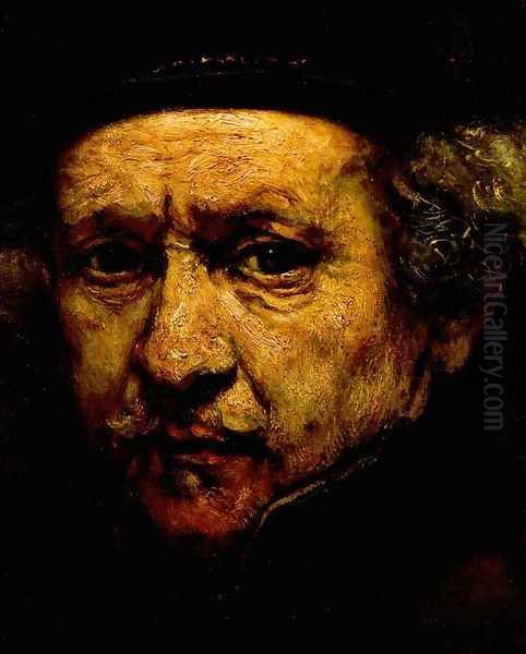 Self-Portrait (detail) 1659 Oil Painting by Harmenszoon van Rijn Rembrandt