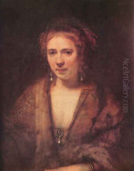 Portrait of Hendrickje Stoffels Oil Painting by Harmenszoon van Rijn Rembrandt
