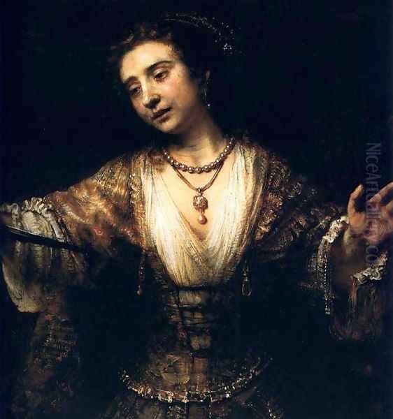 Lucrece,washington Ng 1664 Oil Painting by Harmenszoon van Rijn Rembrandt