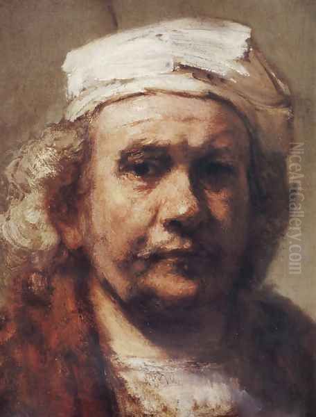 Self-Portrait [detail #1] Oil Painting by Harmenszoon van Rijn Rembrandt
