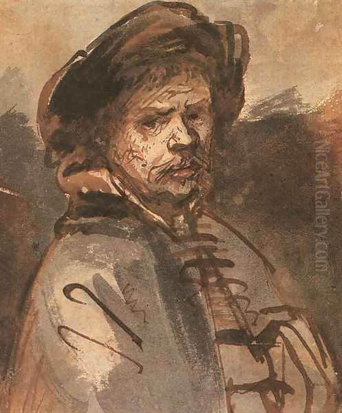 Self-Portrait 1630s Oil Painting by Harmenszoon van Rijn Rembrandt