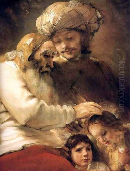 Jacob Benissant Le Fils De Joseph Detail,kassel 1656 Oil Painting by Harmenszoon van Rijn Rembrandt