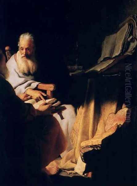 Pierre Et Paul,melbourne 1628 Oil Painting by Harmenszoon van Rijn Rembrandt