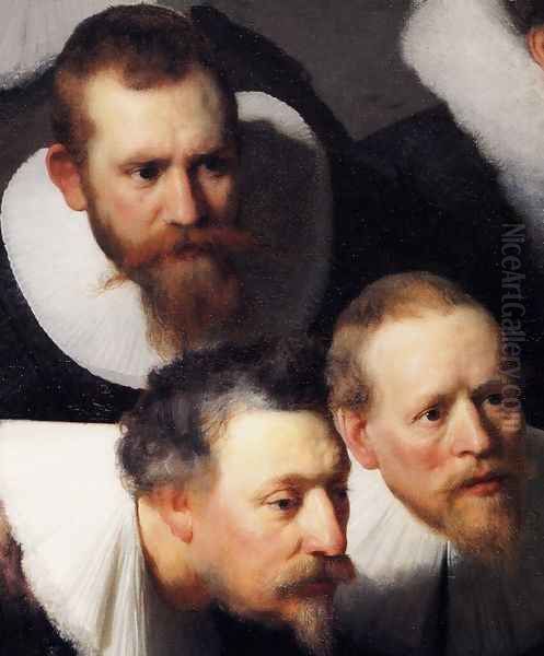 The Anatomy Lecture of Dr Tulp [detail #1] Oil Painting by Harmenszoon van Rijn Rembrandt