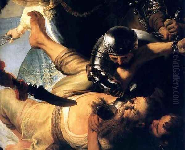 Detail Capture De Samson,francfort A M 1636 Oil Painting by Harmenszoon van Rijn Rembrandt