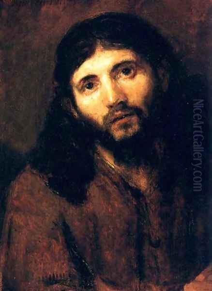 Tete De Christ,detroit 1655 Oil Painting by Harmenszoon van Rijn Rembrandt