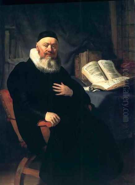 Le Predicateur Johannes Elison,boston 1634 Oil Painting by Harmenszoon van Rijn Rembrandt