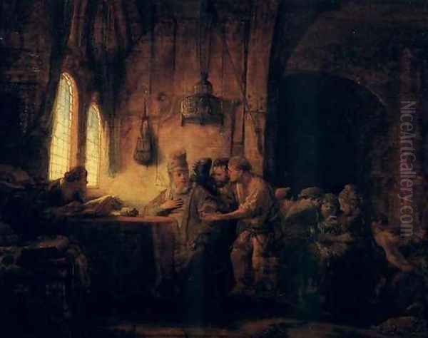 Parabole Des Ouvriers De La Onzieme Heure,st Peters~ea5 1637 Oil Painting by Harmenszoon van Rijn Rembrandt
