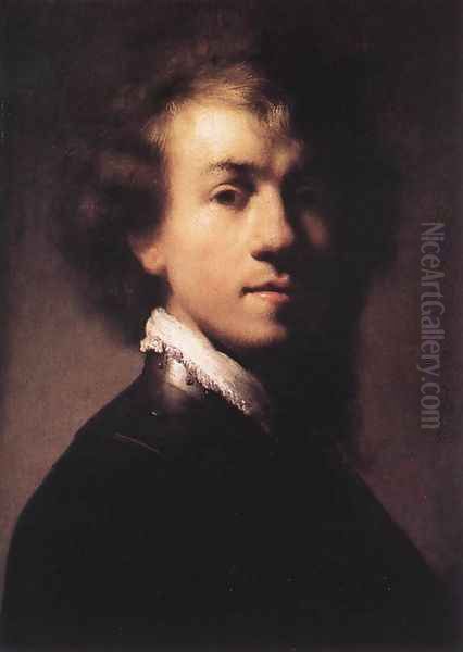 Self-Portrait with Lace Collar Oil Painting by Harmenszoon van Rijn Rembrandt