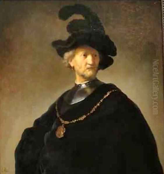 Old Man with a Gold Chain Oil Painting by Harmenszoon van Rijn Rembrandt