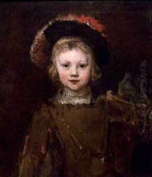 Portrait of a Boy Presumed to be the Artists Son Titus Oil Painting by Harmenszoon van Rijn Rembrandt