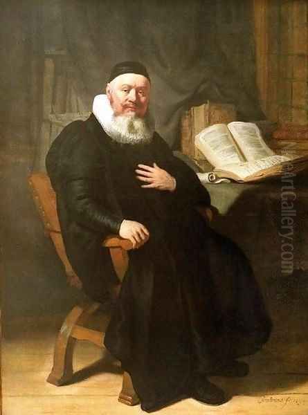Reverend Johannes Elison Oil Painting by Harmenszoon van Rijn Rembrandt
