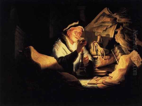 Parable of the Rich Man 2 Oil Painting by Harmenszoon van Rijn Rembrandt