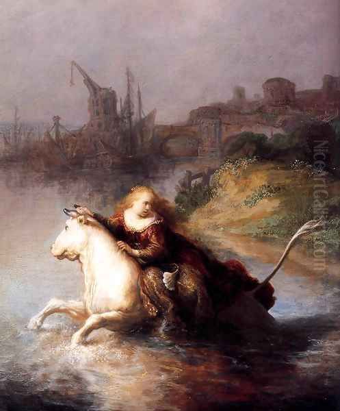 The Abduction of Europa (detail) Oil Painting by Harmenszoon van Rijn Rembrandt