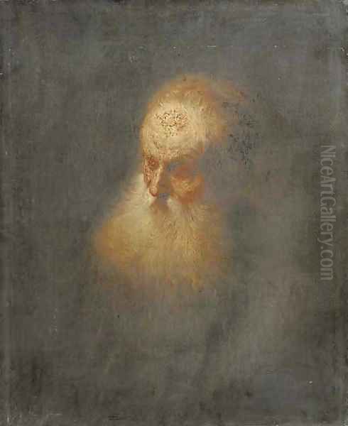 A Tronie a bearded old man Oil Painting by Harmenszoon van Rijn Rembrandt