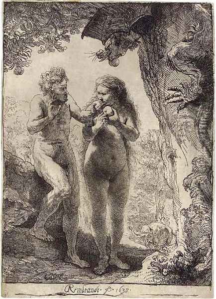 Adam and Eve Oil Painting by Harmenszoon van Rijn Rembrandt