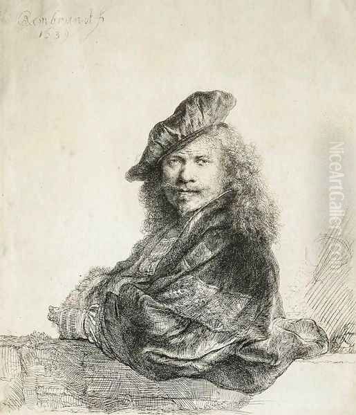 Self-Portrait 3 Oil Painting by Harmenszoon van Rijn Rembrandt