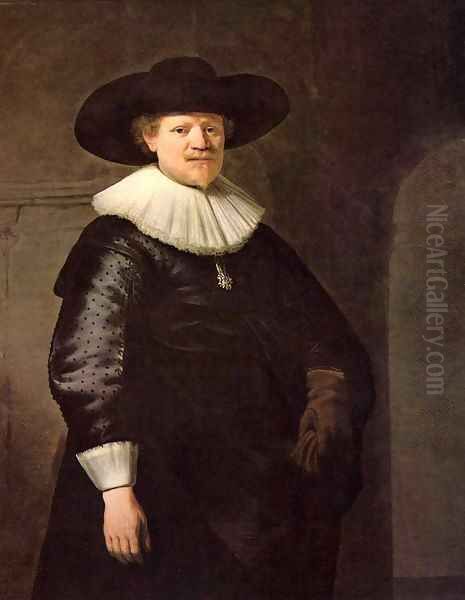 Portrait of the Writer Jan Hermansz. Krul Oil Painting by Harmenszoon van Rijn Rembrandt