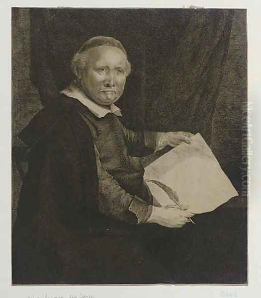 Lieven Willemsz. van Coppenol, Writing-Master Large Plate Oil Painting by Harmenszoon van Rijn Rembrandt