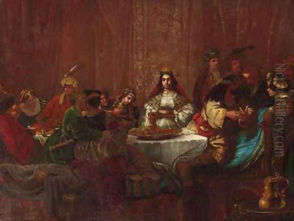 The wedding feast of Samson Oil Painting by Harmenszoon van Rijn Rembrandt