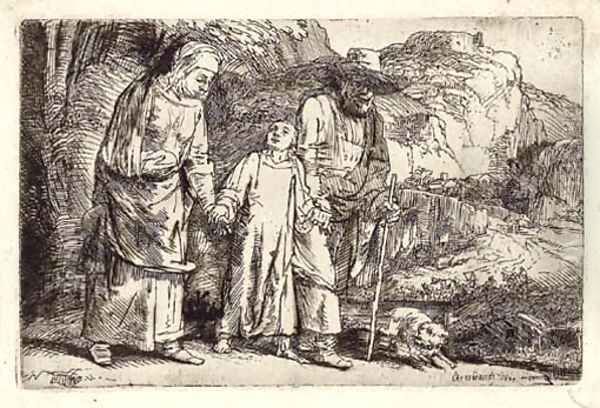 Christ returning from the Temple with his Parents Oil Painting by Harmenszoon van Rijn Rembrandt