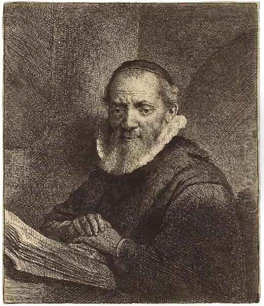 Jan Cornelis Sylvius, Preacher Oil Painting by Harmenszoon van Rijn Rembrandt