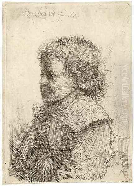 Portrait of a Boy, in Profile Oil Painting by Harmenszoon van Rijn Rembrandt