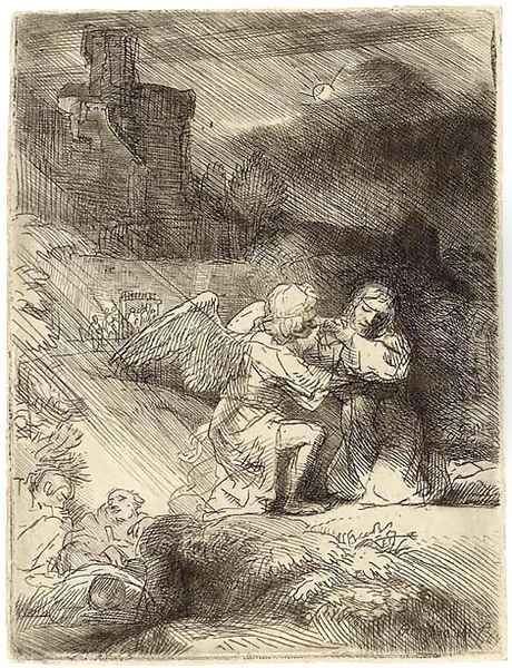 The Agony in the Garden Oil Painting by Harmenszoon van Rijn Rembrandt
