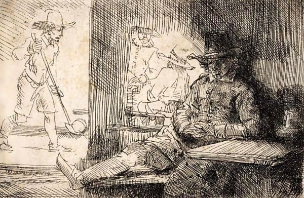 The Golf Player Oil Painting by Harmenszoon van Rijn Rembrandt