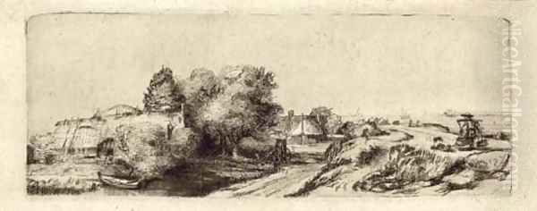 Landscape with a Milkman Oil Painting by Harmenszoon van Rijn Rembrandt