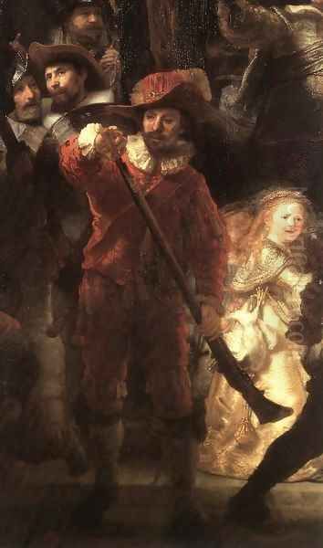 The Nightwatch (detail) 4 Oil Painting by Harmenszoon van Rijn Rembrandt