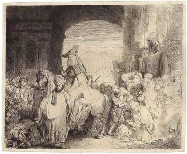 The Triumph of Mordecai Oil Painting by Harmenszoon van Rijn Rembrandt