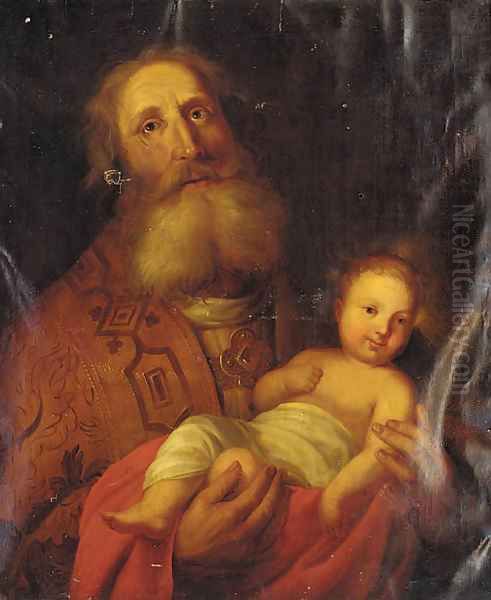 Joseph and the Christ Child Oil Painting by Harmenszoon van Rijn Rembrandt