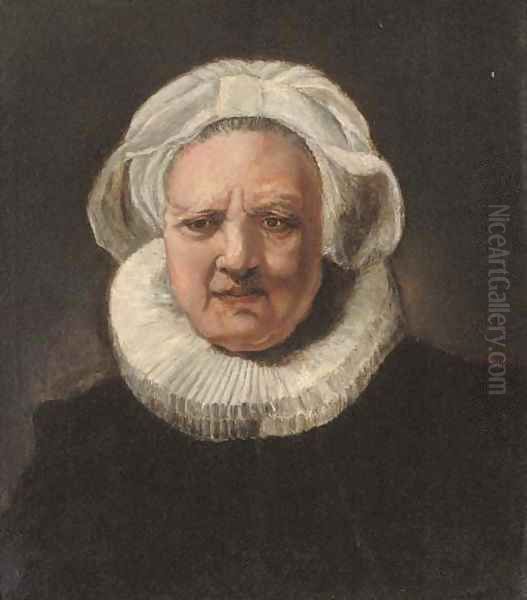 Portrait of an old woman, aged 83 Oil Painting by Harmenszoon van Rijn Rembrandt