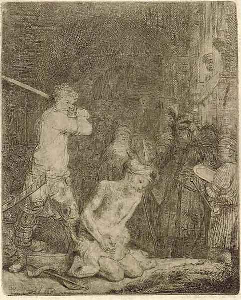 The Beheading of Saint John the Baptist Oil Painting by Harmenszoon van Rijn Rembrandt