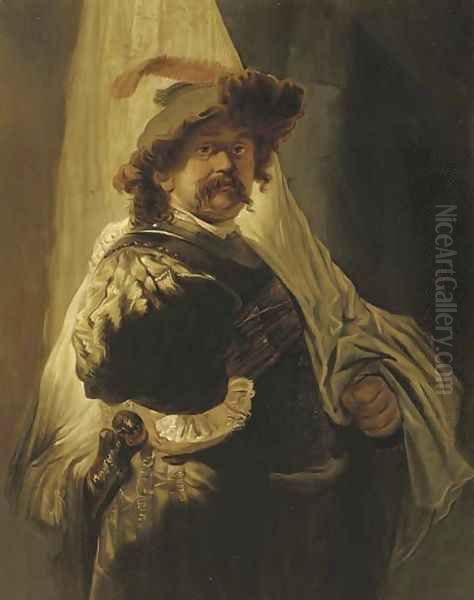Portrait of the artist Oil Painting by Harmenszoon van Rijn Rembrandt