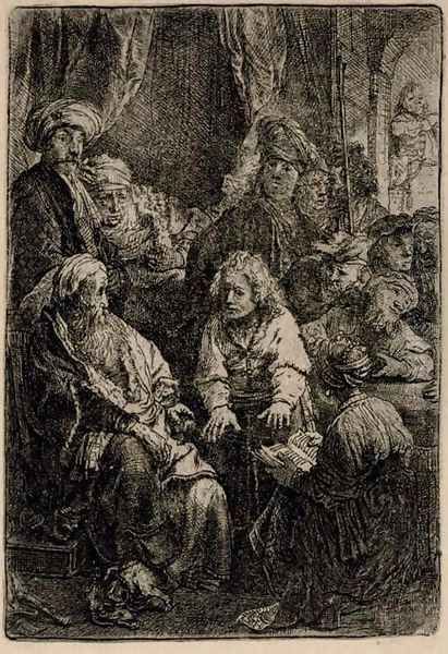 Three late Impressions 3 Oil Painting by Harmenszoon van Rijn Rembrandt
