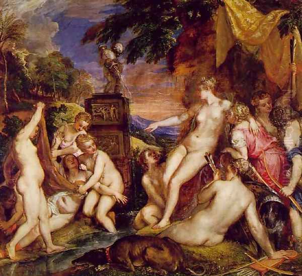 Diana and Callisto 1559 Oil Painting by Tiziano Vecellio (Titian)