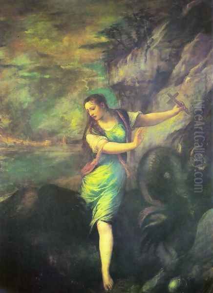 Margarita Oil Painting by Tiziano Vecellio (Titian)